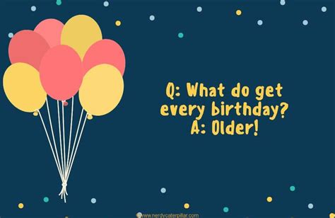 Whether you're looking for 80 year old birthday quotes or turning 90 years old poems, you'll find plenty of food for thought. 60+ Funniest Birthday Jokes For Kids - Nerdy Caterpillar
