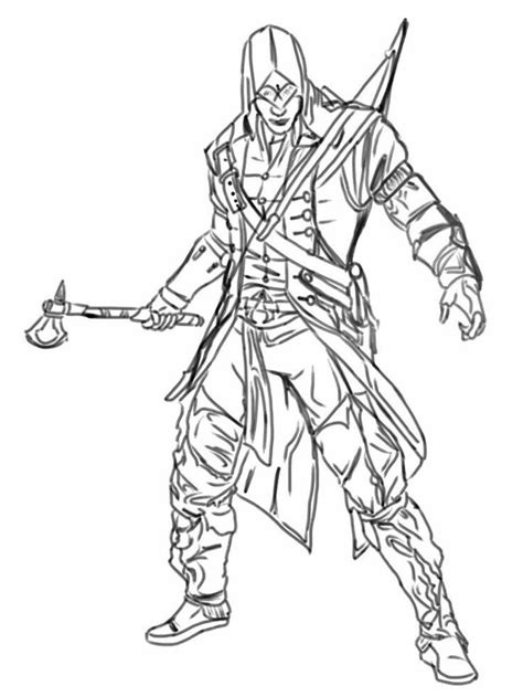 Assassin Coloring Pages Coloriage The Assassin Assassin