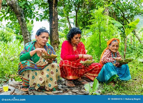 Nepali Women Real People Of Nepali Village Editorial Photo Image Of