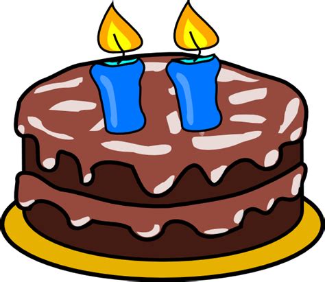 Cake With 2 Candles Clip Art At Vector Clip Art Online