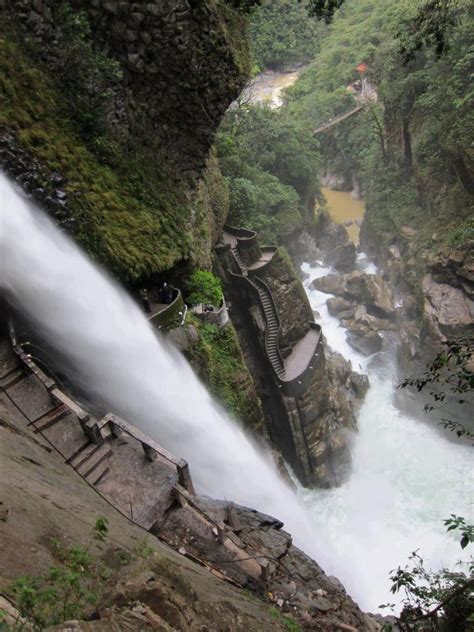 Canyon Steps Aka Twisting Stairs Pailón Del Diablo Waterfall Pastaza