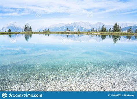 Mountain Lake Landscape View Stock Image Image Of Alpine