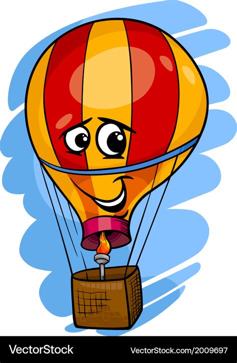 Hot Air Balloon Cartoon Royalty Free Vector Image