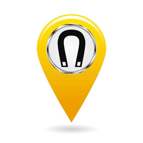 Map Pointer Index Magnetic Field Areas On The Map Safety Symbol