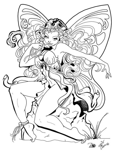 Fairies Coloring Pages For Adults Coloring Home