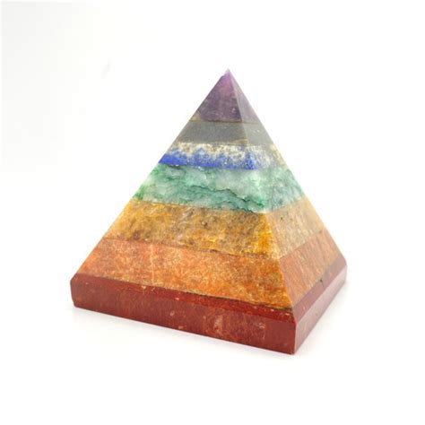 7 Chakra Bonded Crystal Pyramid Crystal Craft