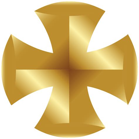 Gold Maltese Cross 1194229 Png