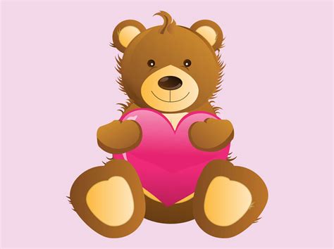 Teddy Bear With Heart Vector Art And Graphics