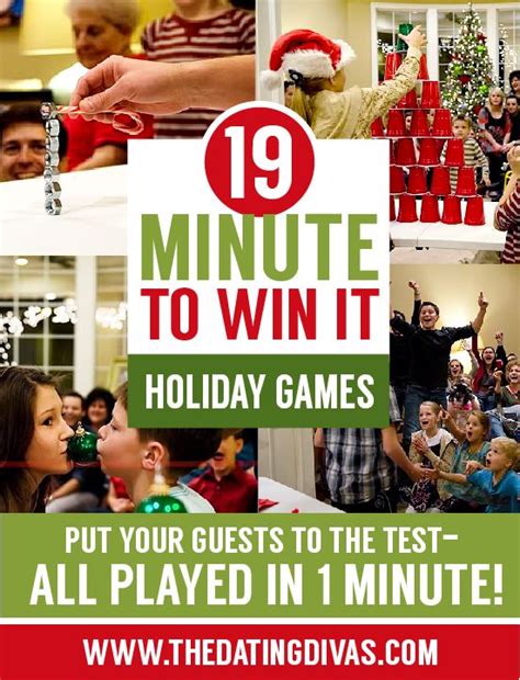 Fun Minute To Win It Style Games For Christmas Xmas Games Holiday