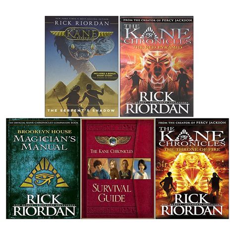 Kane Chronicles Series 5 Books Collection Set By Rick Riordan By Rick