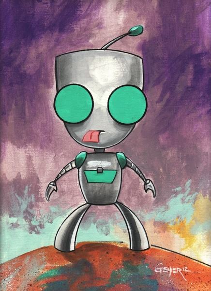 Invader Zim Gir Alien Robot In Adam Geyer S Horror Related Art Comic Art Gallery Room