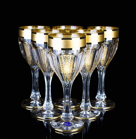 Luxury Crystal Wine Glasses Safari Collection Bohemia Crystal Original Crystal From Czech