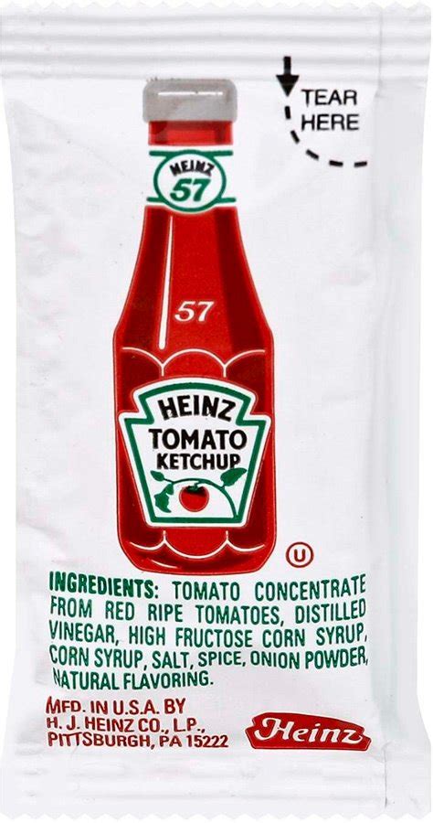 Heinz 10013000983201 9 Gram Ketchup Portion Packet 200case