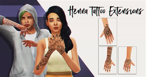 Cc Tatuajes De Henna Para Tus Sims Más Originales Simlish 4