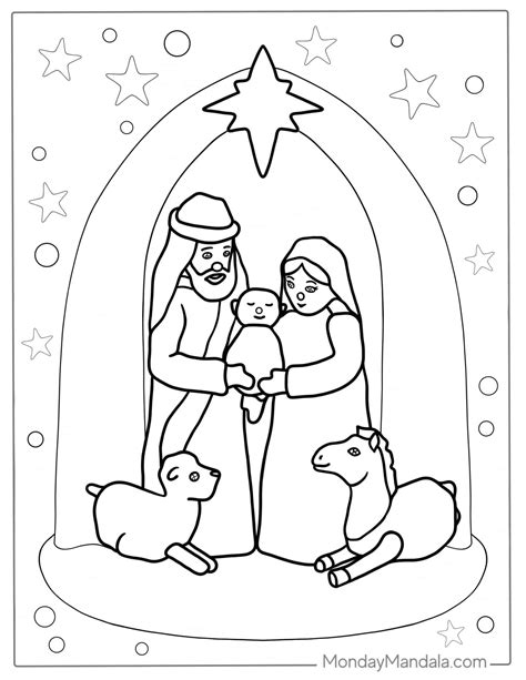 20 Nativity Coloring Pages (Free PDF Printables)