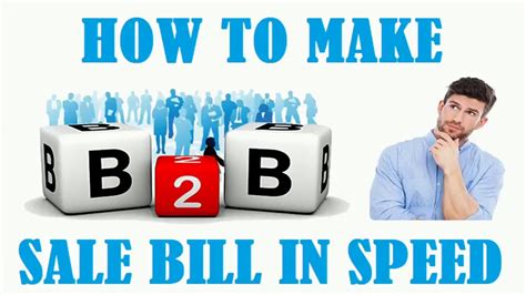 How Local B2b Sale Bill In Speed Plus Software English Youtube