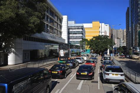 The Queens Road East At Wan Chai Hk 4 Sept 2021 Editorial Stock Image