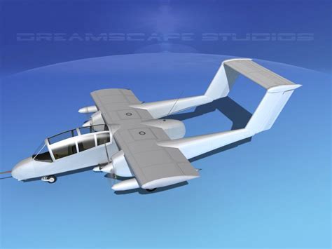 Rockwell Ov 10 Bronco Bare Metal 3d Model 89 Unknown Dwg 3ds Obj