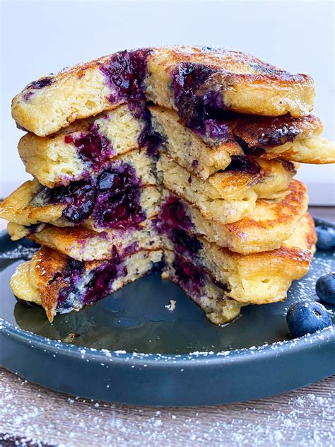 Fluffy Blueberry Pancakes Recipe 20 Minutes Tastefully Grace