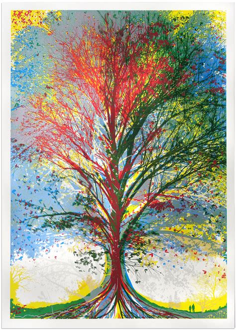 Tree Of Life Screen Print 40cm X 56cm Art