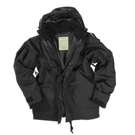 Mil Tec Ecwcs Jacket Fleece Lined Waterproof Black