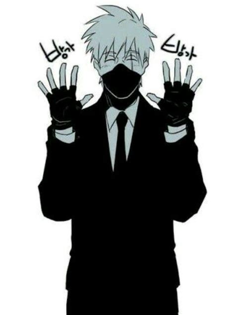 Kakashi In A Suit Blushing And Putting His Hands On The Screen 💗💗💗 Com