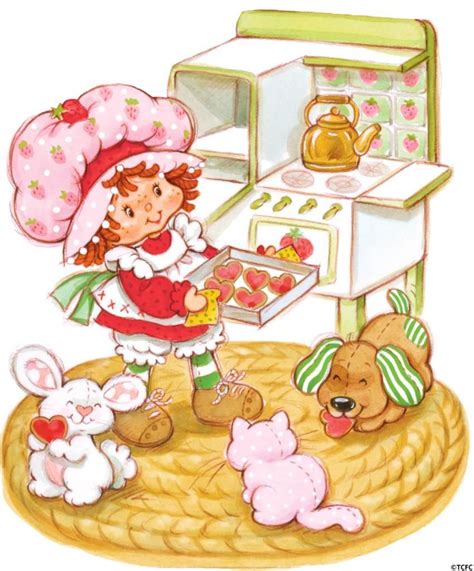 Strawberry Shortcake Baking Strawberry Shortcake Cartoon Vintage