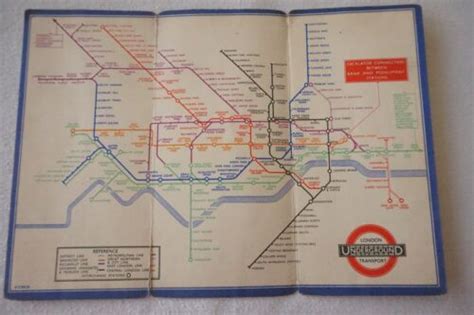1934 Railway Map Harry Beck London Transport Underground Tube Map Ebay