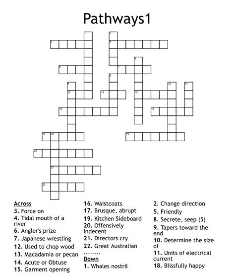 Pathways1 Crossword Wordmint
