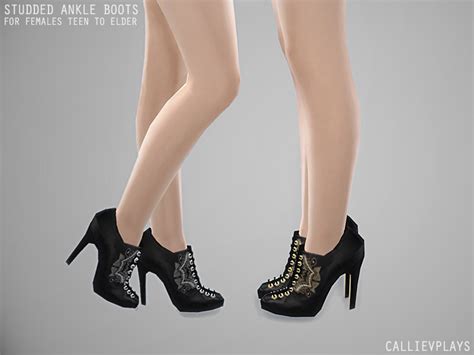 Studded Ankle Boots The Sims 4 Catalog