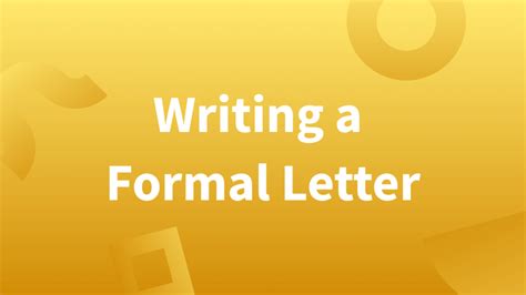 How To Write A Formal Letter Guidebasics