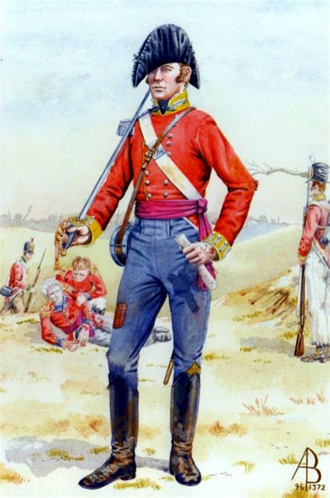 Officer The 9th The East Norfolk Regiment Of Foot Armée Anglaise