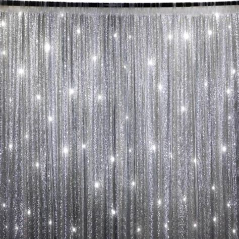 20ftx10ft Premium Silver Chiffonsequin Photography Booth Backdrop