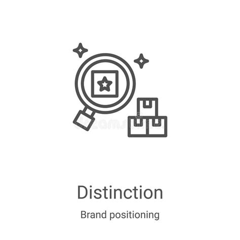 Distinction Icon Vector From Brand Positioning Collection Thin Line