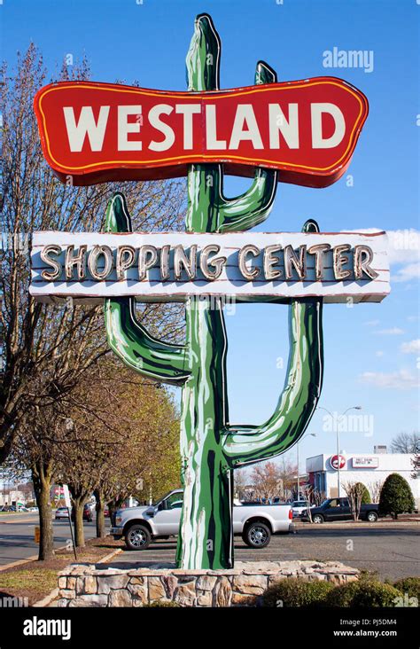 Westland Shopping Center Cactus Sign In Richmond Virginia Stock Photo