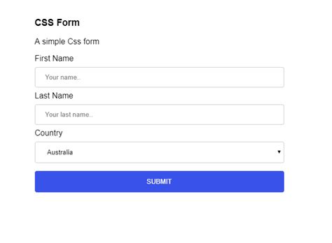 Css Form Layout Templates Sampletemplatess Sampletemplatess Vrogue