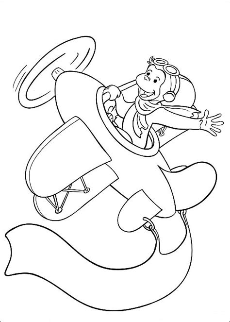 Brought from africa, george lives with 'the man with the yellow hat' in a big city. Free Curious George Coloring Pages For Kids - Technosamrat