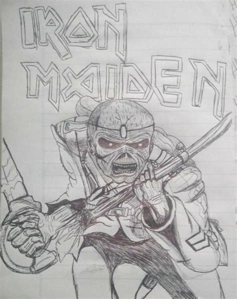The Trooper Sketch Iron Maiden By Soytails On Newgrounds