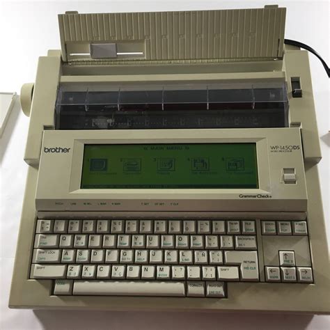Vintage Brother Lcd Word Processor Wp 1450ds Ms Dos Compatibility