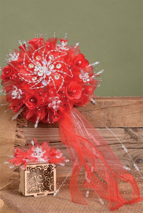 Quinceanera Flower Bouquet Embellished With Crystals And Etsy In 2021