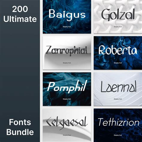 200 Ultimate Fonts Bundle Masterbundles