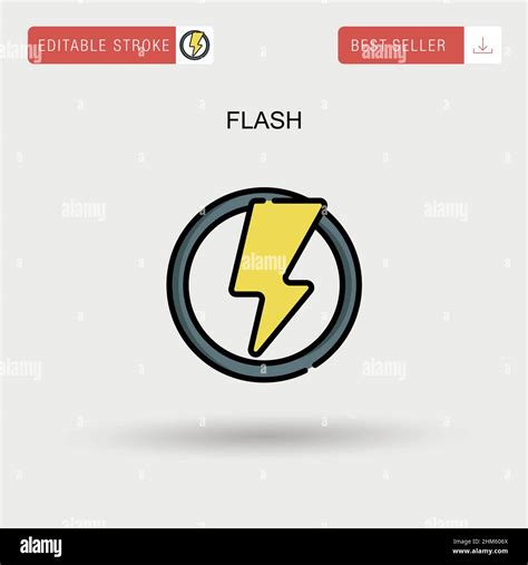 Flash Simple Vector Icon Stock Vector Image And Art Alamy