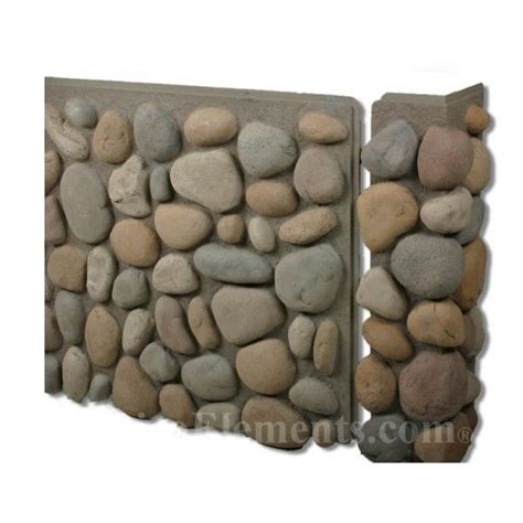 Brook River Rock Faux Stone Panel - Winter Blend | Faux ...