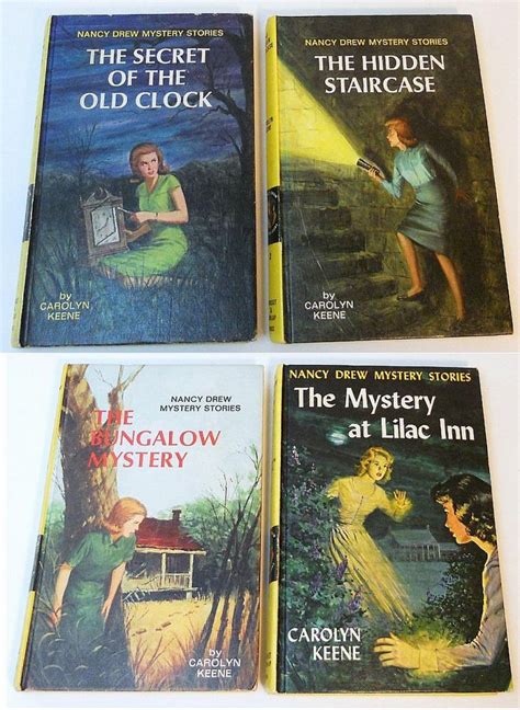 Nancy Drew Mysteries Books 1 4 Picture Cover Vintage Carolyn Keene