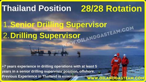 Drilling Supervisor Offshore Rotation Jobs Oil And Gas Team