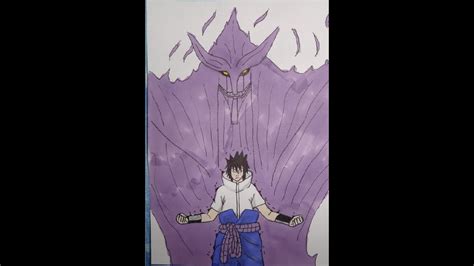 How To Draw Sasuke Uchiha With Susanoo From Naruto Shippuden Step By
