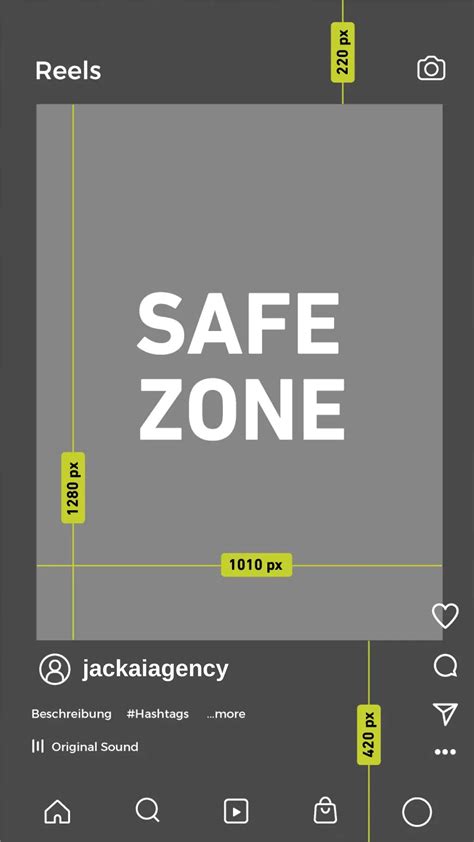 Instagram Reel Safe Zone Template