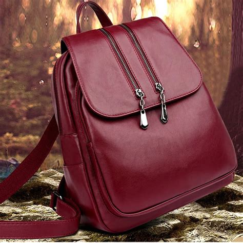 Laptop Backpack Women Leather Luxury Backpack Women Fashion Backpacks Satchel Babe Bag Pu