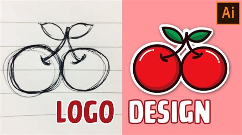 How To Create Vector Logo From A Sketch Illustrator Tutorial Youtube