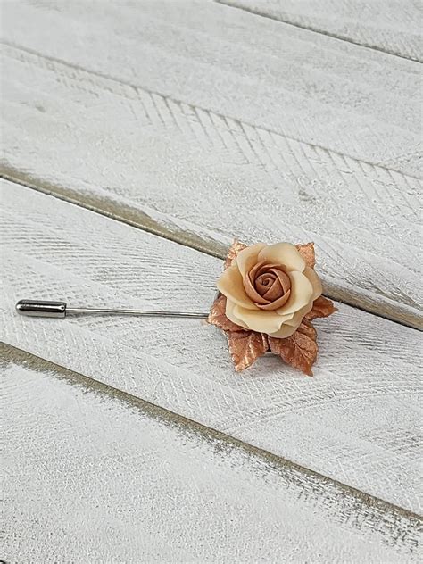Stick Pin Lapel Pin Nude Cream Rose Gold Jacket Pin Etsy